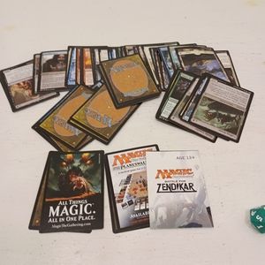 Magic the gathering cards 62 cards and dice